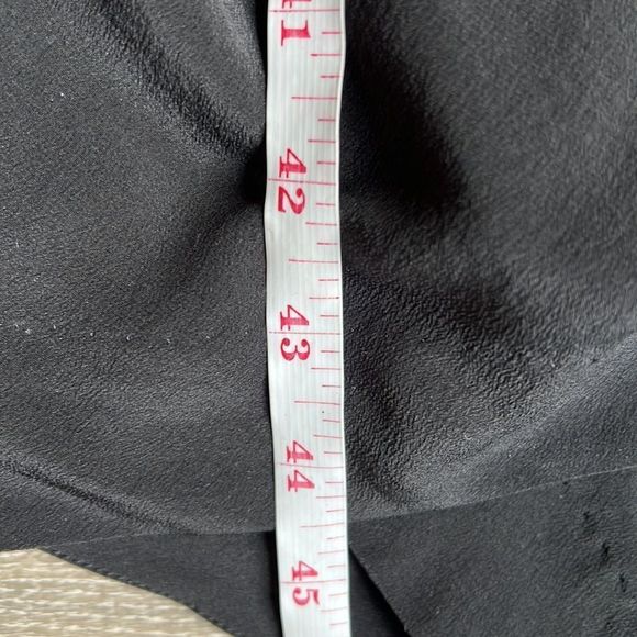 Cos Women's Black 3/4 Sleeve V Neck Midi Full Wrap 100% Silk Dress Size 8 - Picture 10 of 10